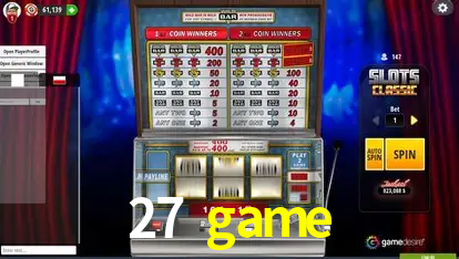Descubra o Mundo do Cassino Online com 27 game